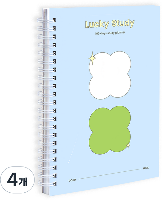 대시앤도트 럭키 100일 스터디 플래너, 샤이닝클로버, 4개
