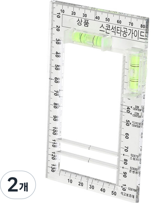 딩동산업 스콘석 타공가이드 85 x 140 x 4 mm SG-85140, 2개