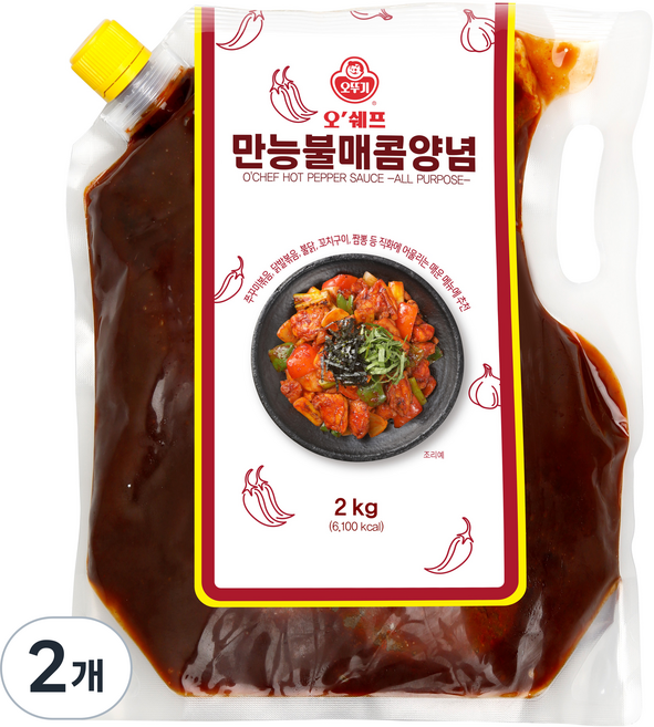 오뚜기 오쉐프 만능불매콤양념, 2개, 2kg