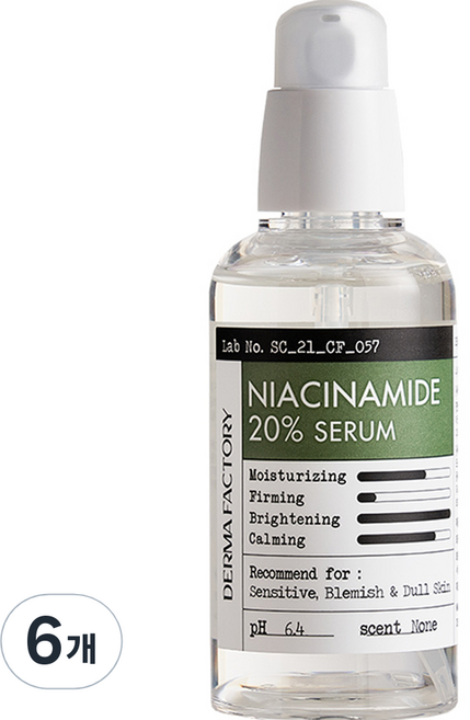 더마팩토리 나이아신아마이드 20% 세럼, 80ml, 6개