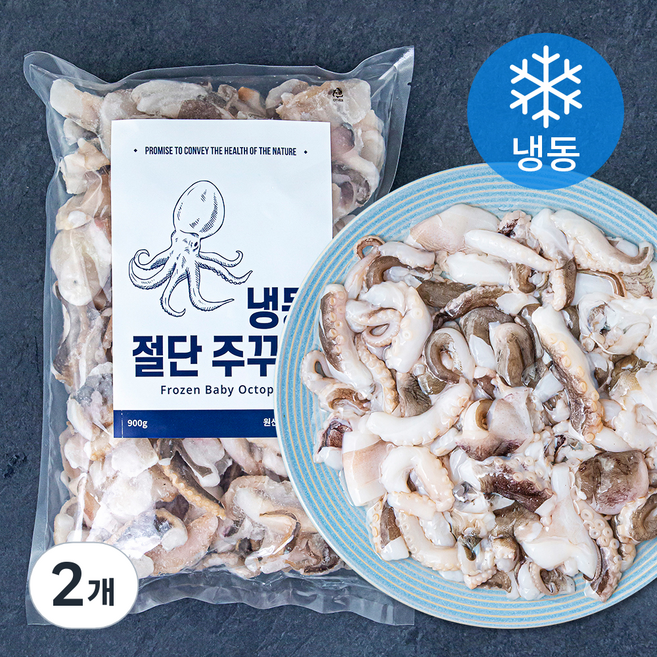 바이오션 절단주꾸미 (냉동), 900g(중), 2개
