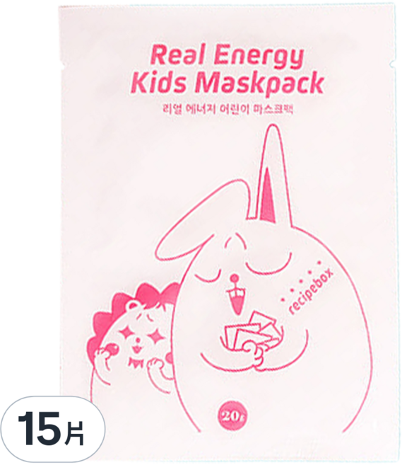 recipebox 韓兔 真能量兒童面膜 Set 20ml, 5片, 3盒