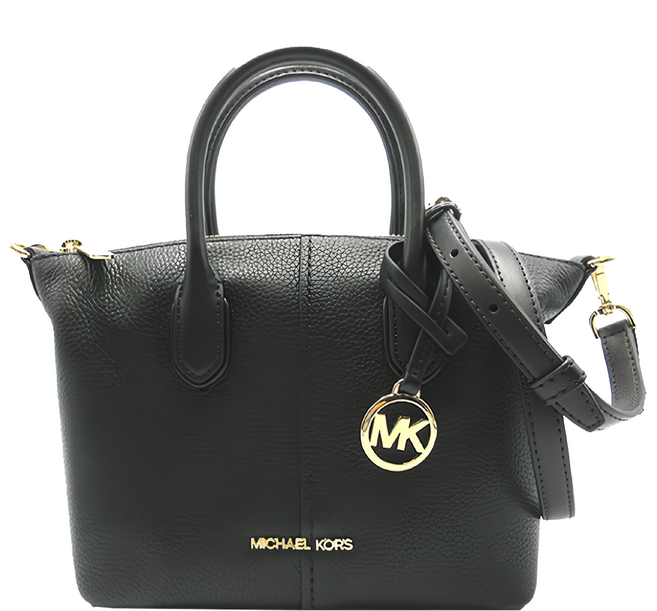 MICHAEL KORS 素面皮革肩背斜背兩用包 13S35S4G4FS1L, 黑色