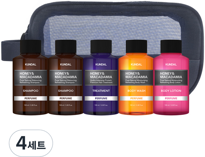 쿤달 트래블 키트 5종 세트 TYPE1 베이비파우더향, 4세트