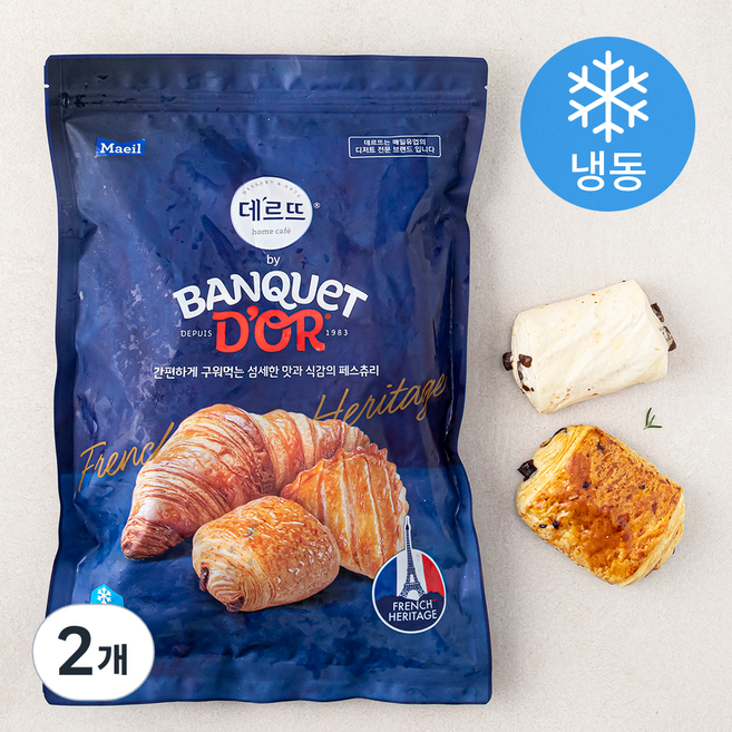 데르뜨 방께도르 뺑오쇼콜라 (냉동), 80g, 10개입, 2개