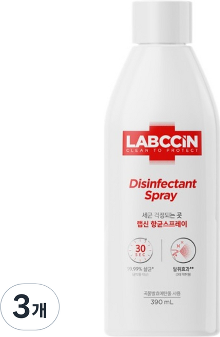랩신 항균 스프레이 용기형 리필, 390ml, 3개