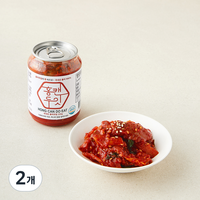 홍캔두잇 홍어무침 PET형, 2개, 220g