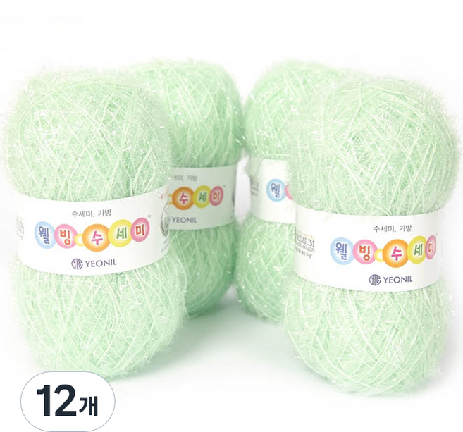연일섬유 웰빙수세미 실, 74번 연터키, 12개