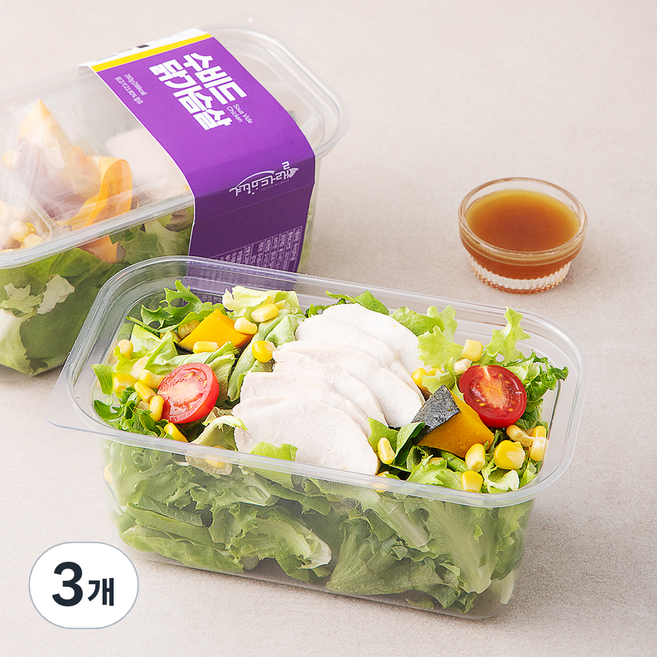 샐러드마녀 수비드 닭가슴살 샐러드, 260g, 3개