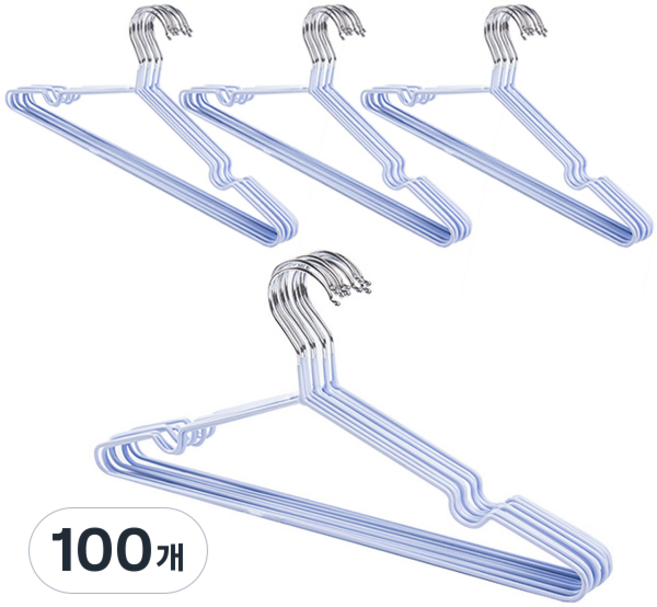 ABM 논슬립 코팅 옷걸이 대, 블루, 100개