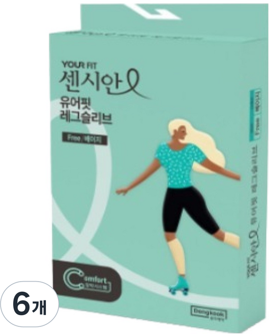 센시안 유어핏 종아리 무릎형 레그슬리브 BEIGE, 6개