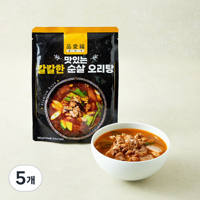 품애복 맛있는 칼칼한 순살 오리탕, 500g, 5개