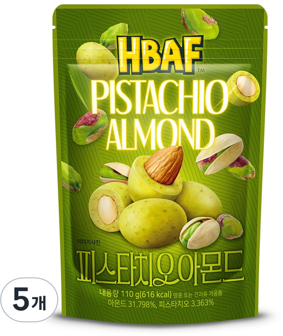 바프 피스타치오 아몬드, 110g, 5개