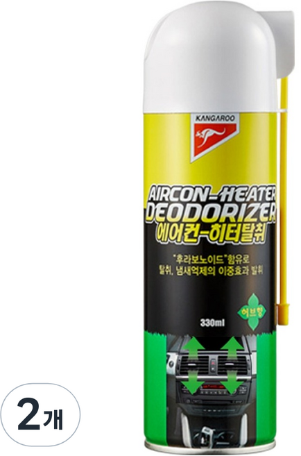 캉가루 에어컨 및 히터 탈취제, 330ml, 2개