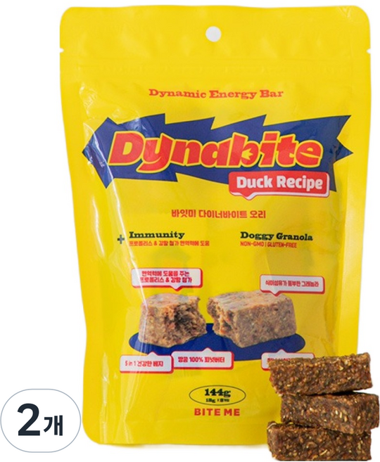 바잇미 강아지 다이너바이트 8p, 오리, 144g, 2개