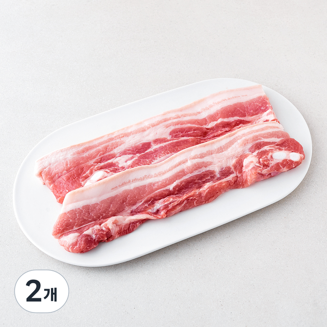 파머스팩 제주 암퇘지 미박 삼겹살 1등급 구이용 (냉장), 2개, 300g