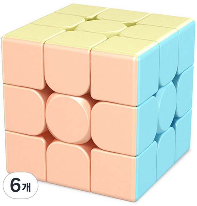 Haijeibi 3x3粉彩魔術方塊, 混合色, 6個