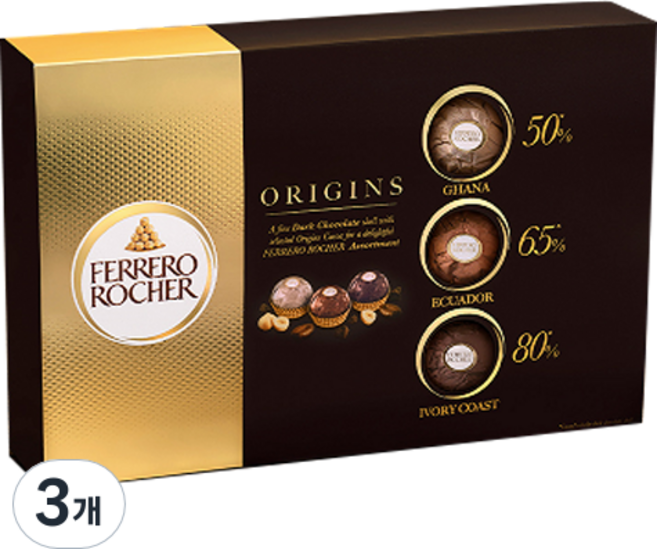 페레로로쉐 오리진스 다크 초콜릿 T-24, 300g, 3개