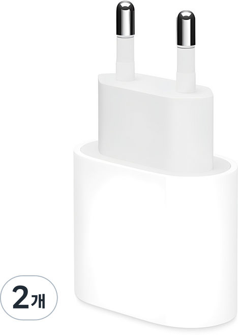 Apple 정품 20W USB-C 전원 어댑터 MUW13KH/A, 화이트, 2개