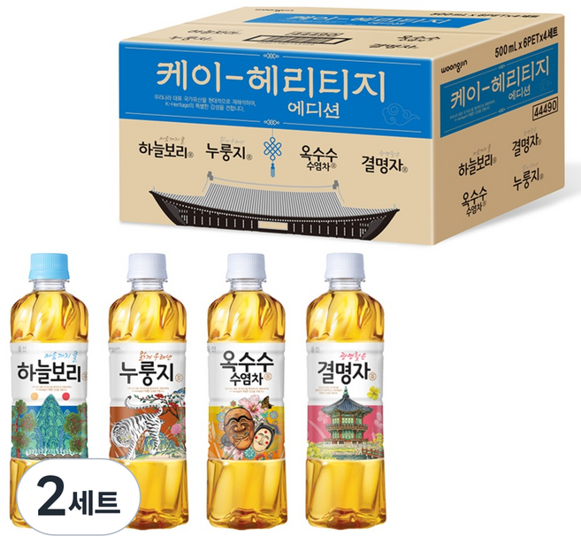 웅진 K헤리티지 에디션 500ml x 4종 x 6p + 굿즈 랜덤발송 세트, 2세트