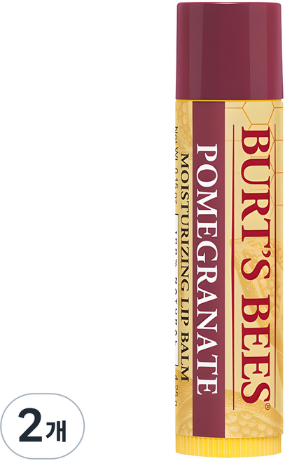 버츠비 모이스춰라이징 립밤, 포머그래넛트(석류), 4.25g, 2개