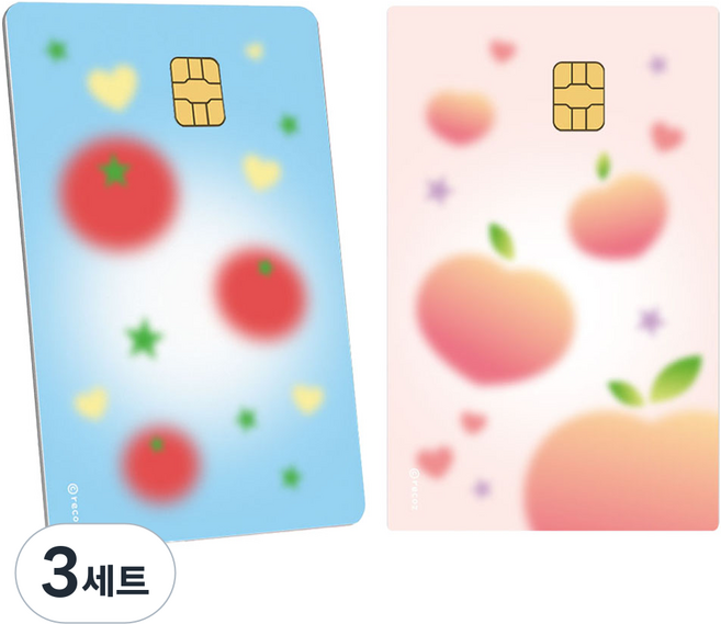 recoz 客製化裝飾卡片貼紙 06 迷你晶球水果 2款組合, 混合色, 3套