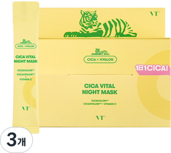 브이티 시카 바이탈 나이트 마스크, 120ml, 3개