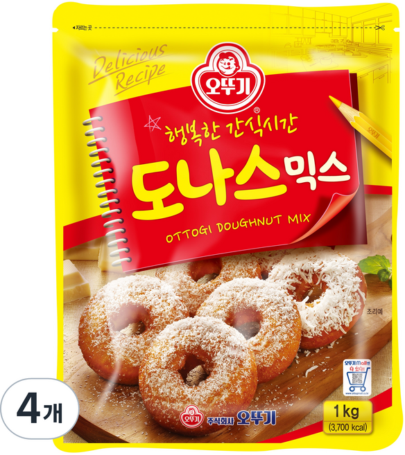 오뚜기 도나스믹스, 1kg, 4개