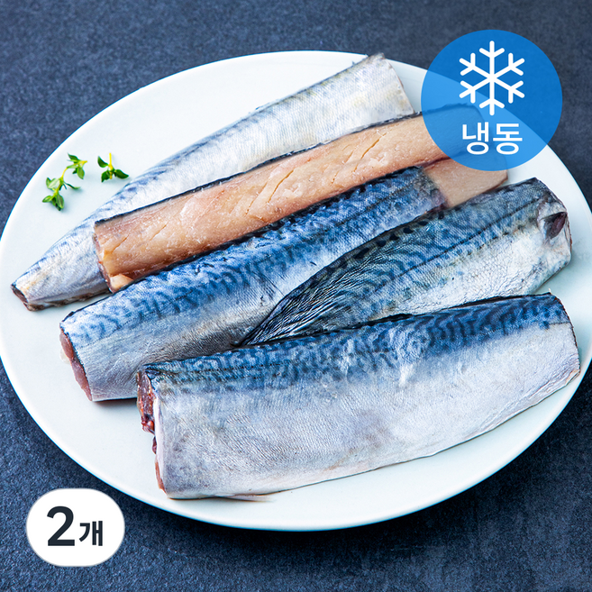 고등어청년 구이용 고등어 토막당 80~100g (냉동), 2개, 1kg