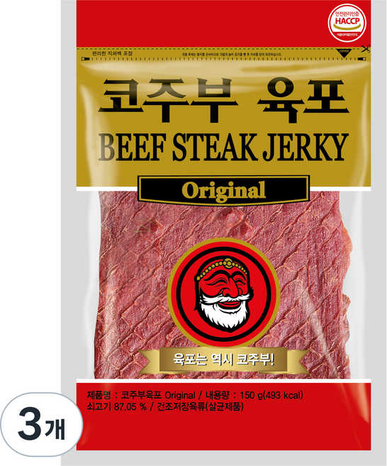 5위 - 코주부 육포 Original, 150g, 3개