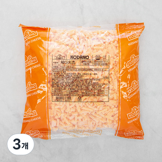 코다노 체다치즈, 1kg, 1개입, 3개