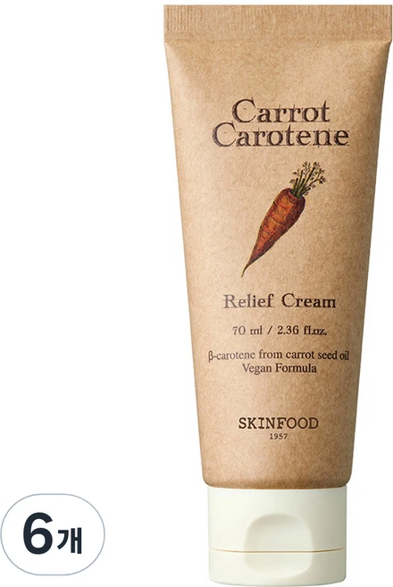 스킨푸드 캐롯 카로틴 릴리프 크림, 70ml, 6개 - 쿠팡