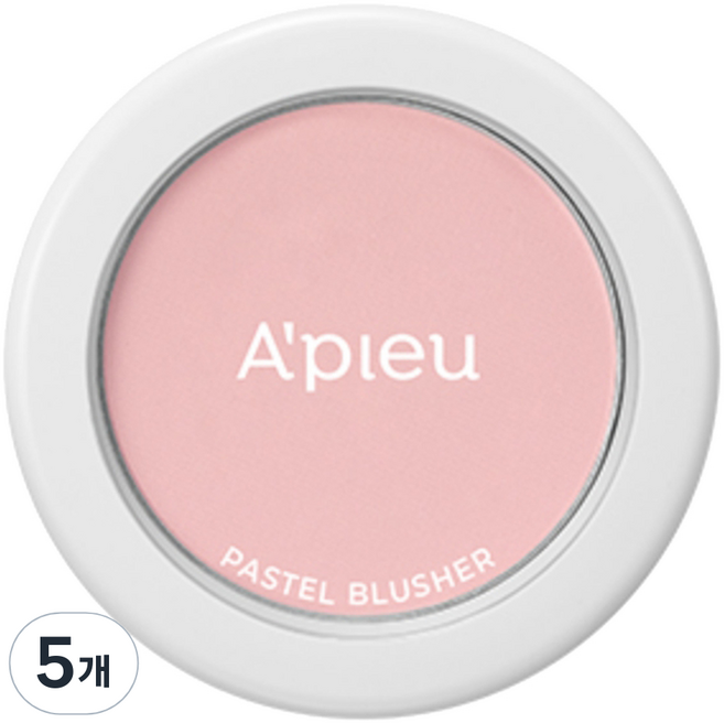 어퓨 파스텔 블러셔 4.3g, PK09 뮤트 핑크, 5개