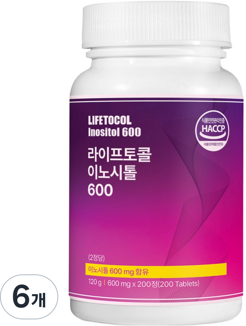 라이프토콜 이노시톨 600 200p, 120g, 6개