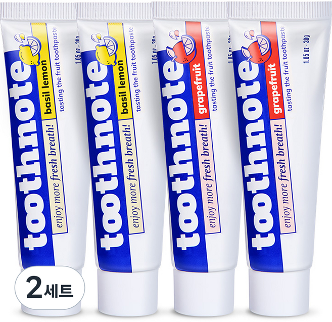 투스노트 테라피치약 2종 세트, 30g, 2개