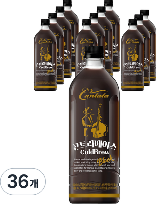 칸타타콘트라베이스 블랙, 900ml, 36개