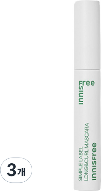 이니스프리 심플라벨 롱앤컬 마스카라 7.5g, 3개