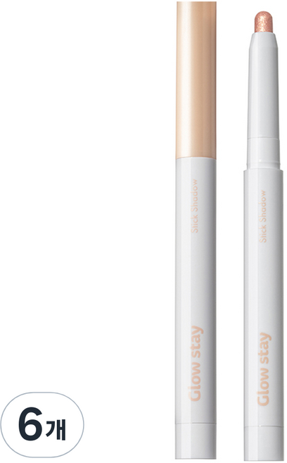 더샘 글로우 스테이 스틱 섀도우, WH01 브라이덜 화이트, 6개