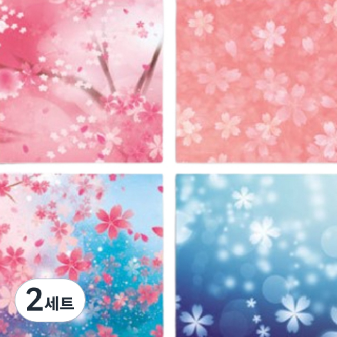 리라 종이학 4종 색종이 세트 8, 2세트, 4색