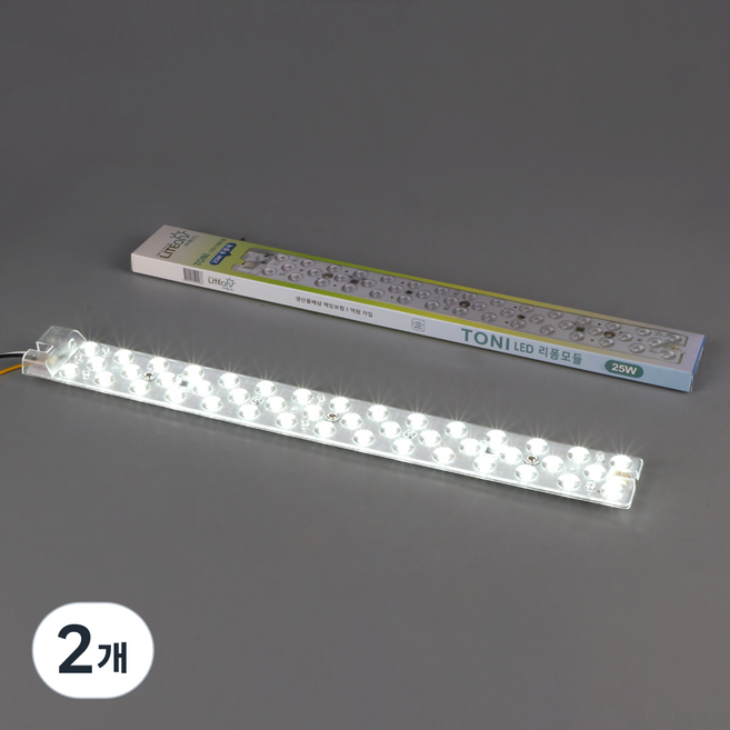 라이톤 안정기 일체형 LED 리폼 램프 슬림렌즈 25W, 주광색, 2개