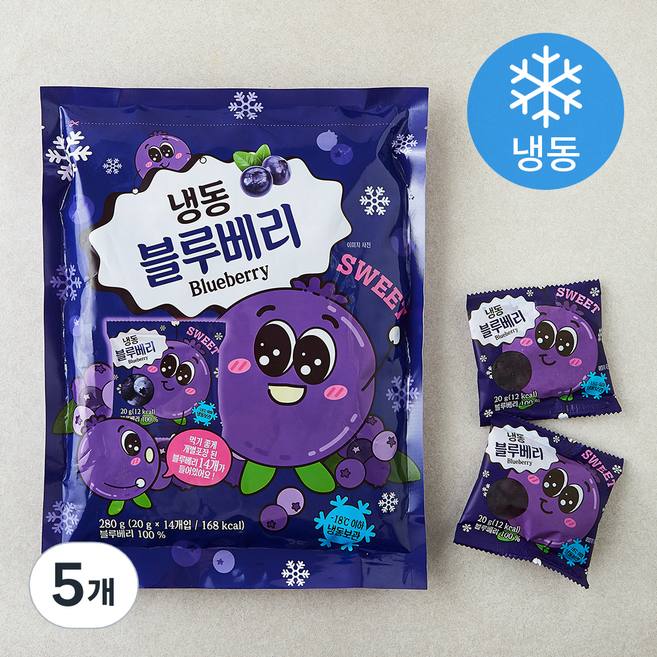 자연원 블루베리 14개입 (냉동), 5개, 280g