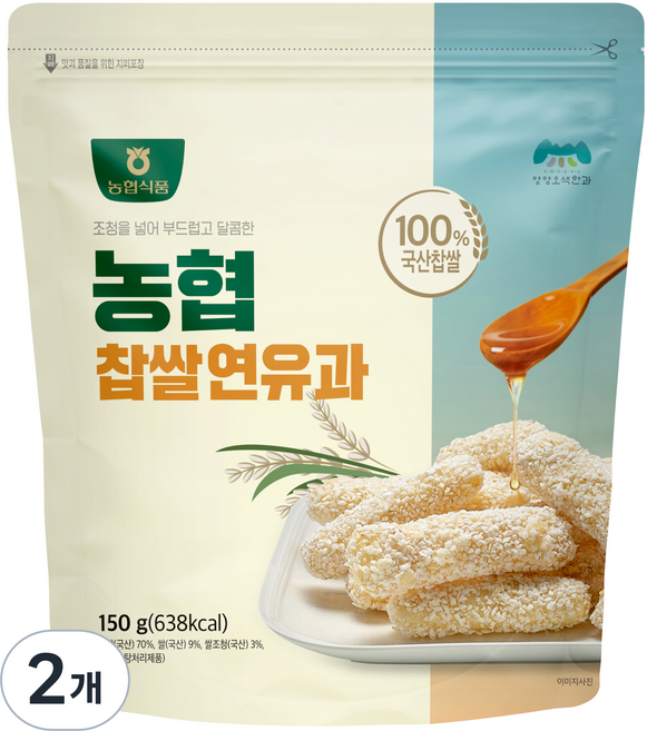 농협식품 찹쌀연유과, 150g, 2개
