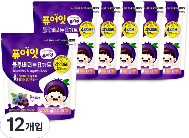 내이브로 퓨어잇 동결건조 요거트 큐브 간식, 16g, 12개