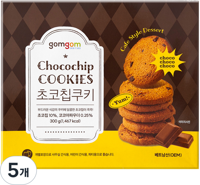 곰곰 초코칩쿠키, 300g, 5개