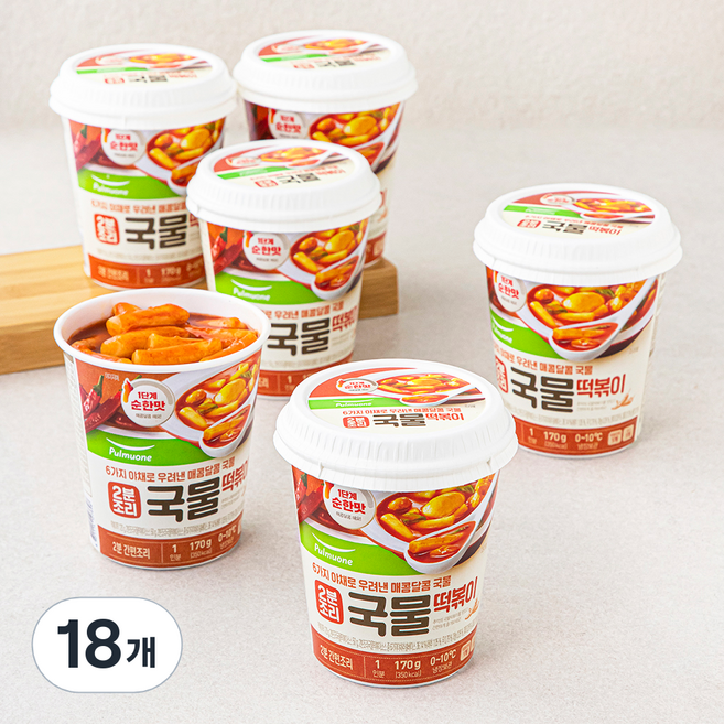 풀무원 2분조리 국물떡볶이, 170g, 18개