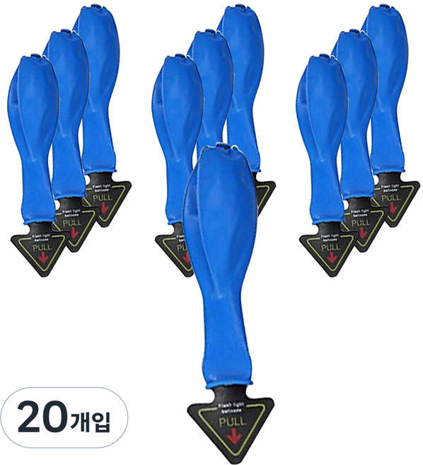 파티복닷컴 LED 풍선, 블루, 20개입