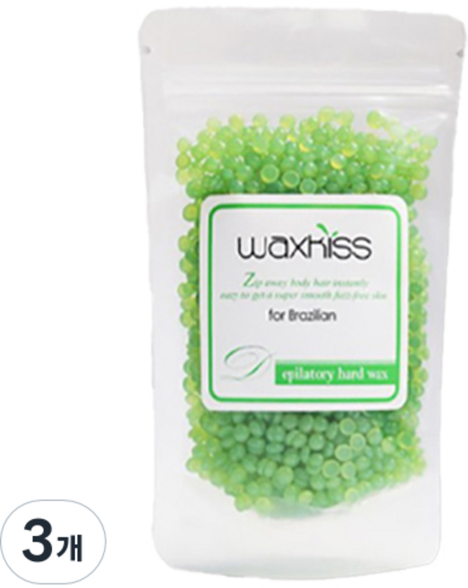 왁스키스 셀프왁싱 하드왁스 브라질리언용, 200g, 3개