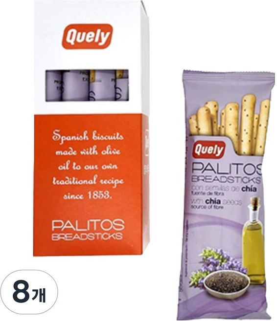 퀼리 치아씨드 브래드스틱, 50g, 8개