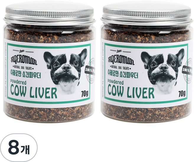SUJEROMAN 반려동물 파우더 간식, 소간, 70g, 8개
