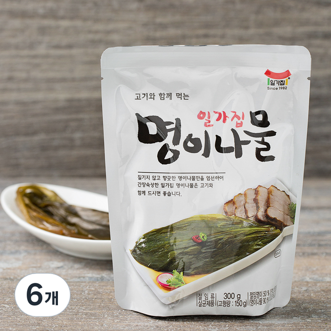 일가집 명이나물, 300g, 6개